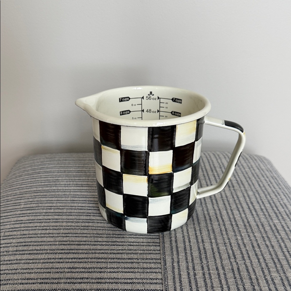 MacKenzie-Childs Courtly Check 7 cup measuring cup.